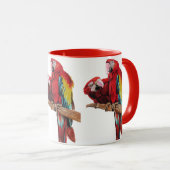 Red Macaw Watercolor-Tasse Tasse (VorderseiteRechts)