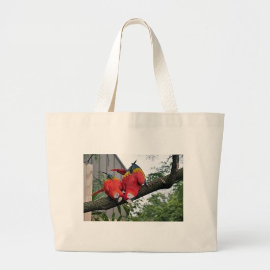 Red Macaws 1.JPG Jumbo Stoffbeutel (Vorne)