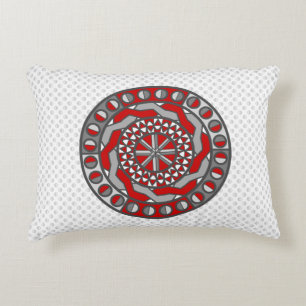 Red Machinery Accent Pillow Dekokissen