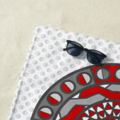 Red Machinery Beach Handtuch (Beispiel)