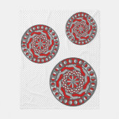 Red Machinery Fleece Blanket (Vorderseite)