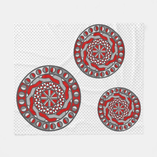 Red Machinery Fleece Blanket (Vorderseite (Horizontal))