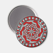 Red Machinery Magnet (Vorderseite/Rückseite)