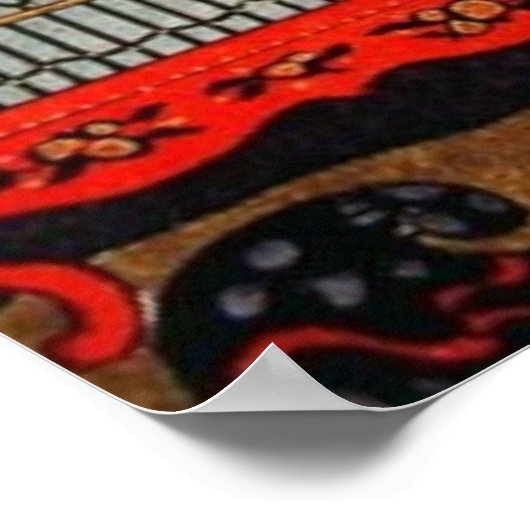 Red Madame Art Deco Design Poster (Ecke)