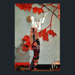 Red Madame Art Deco Design Poster<br><div class="desc">Dies ist ein schönes Beispiel aus der Art-Déco-Periode. Ich Liebe die lebhaften roten Pop,  sowie die Couture des Kleides,  mit den Seilen der Halsketten. Definitiv eine Hommage an die Dekadenz der Zeit!</div>