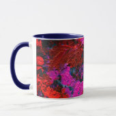 Red Magenta Dark Blue Abstrakt Art Tasse (Links)