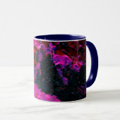 Red Magenta Dark Blue Abstrakt Art Tasse (VorderseiteRechts)