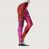 Red & Magenta Psychedelic Sternexplosion Gefärbte Leggings (Rechts)