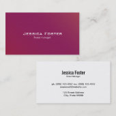 Red & Magenta Visitenkarte (Vorne/Hinten)