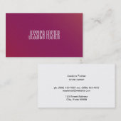 Red & Magenta Visitenkarte (Vorne/Hinten)