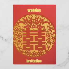 Red Magpie Happy Word Paper Schneiden Folieneinladung