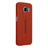 Red Mahogany Wood Grain Muster Look Case-Mate Samsung Galaxy Hülle (Rückseite/rechts)