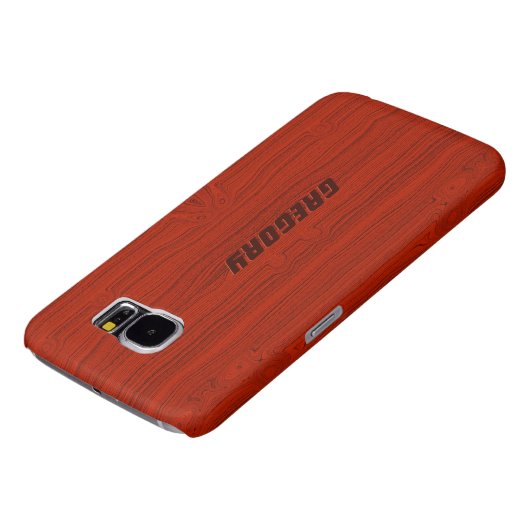 Red Mahogany Wood Grain Muster Look Case-Mate Samsung Galaxy Hülle (unten)