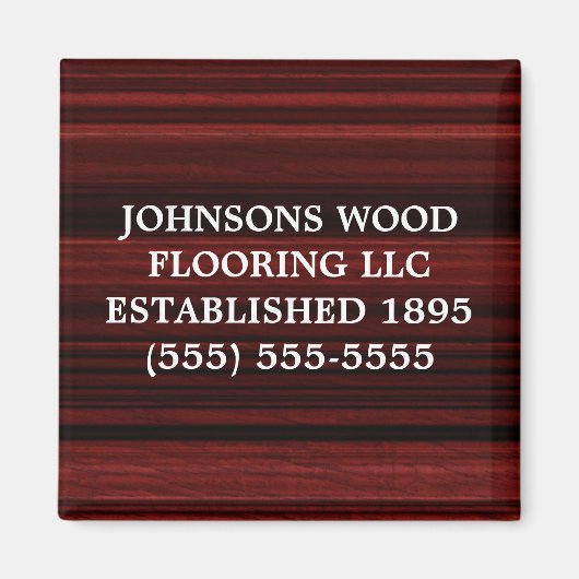 Red Mahogany Wood Magnet (Vorne)