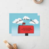 Red Mailbox Änderung der Adresse 4x6 Flachbildschi Mitteilungskarte (Vorderseite/Rückseite Beispiel)