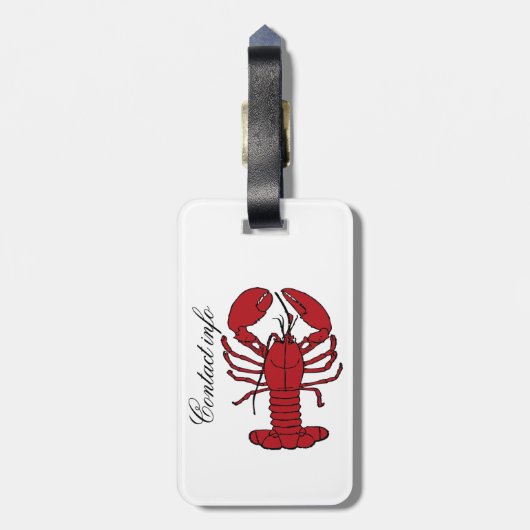 Red Maine Hummer Thunder_Cove Gepäckanhänger (Rückseite vertikal)