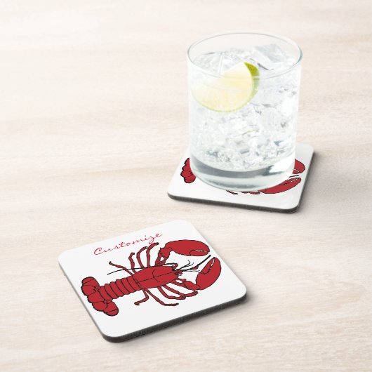 Red Maine Hummer Thunder_Cove Getränkeuntersetzer (Rechte Seite)