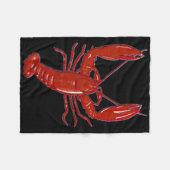 Red Maine Lobster Clic Design Nautical Boote Fleecedecke (Vorderseite (Horizontal))