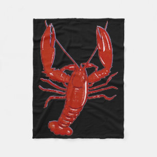 Red Maine Lobster Clic Design Nautical Boote Fleecedecke
