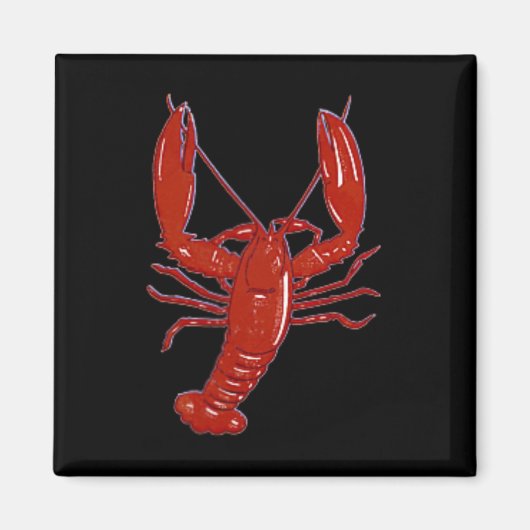 Red Maine Lobster Clic Design Nautical Boote Magnet (Vorne)