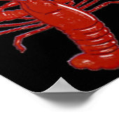 Red Maine Lobster Clic Design Nautical Boote Poster (Ecke)