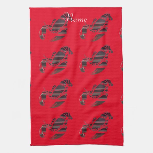 Red Maine Lobsters Thunder_Cove Geschirrtuch (Vertikal)