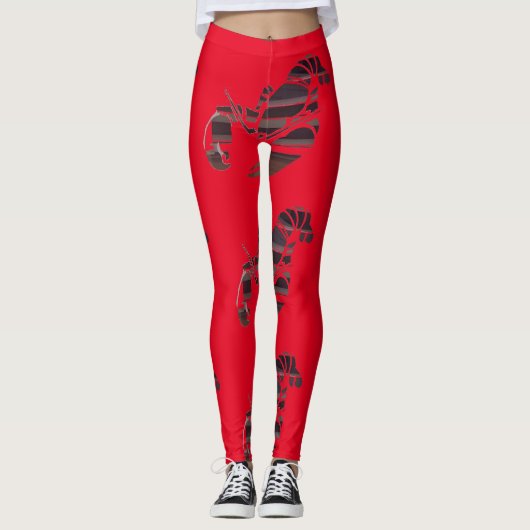 Red Maine Lobsters Thunder_Cove Leggings (Vorderseite)