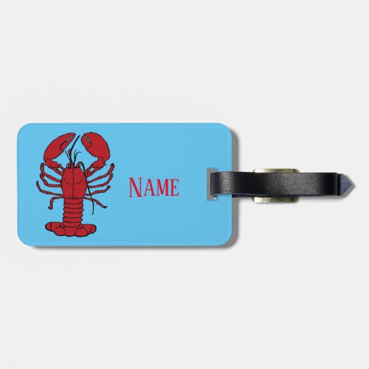 Red Mainster Hummer Thunder_Cove Blue Gepäckmarke Gepäckanhänger (Rückseite horizontal)