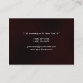 Red Makeup Artist Script Chubby Business Card Visitenkarte (Rückseite)