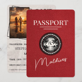 Red Maldives Passport Save the Date