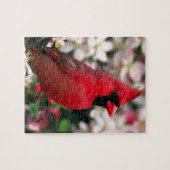 Red Male Kardinal Keramik Tile Puzzle (Horizontal)