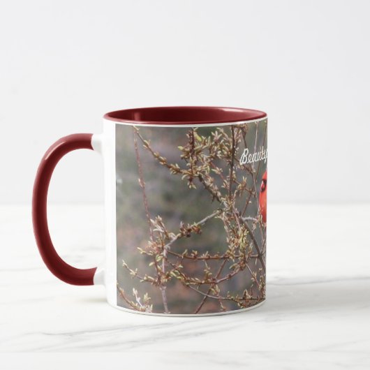 Red Male Kardinal Tasse (Links)