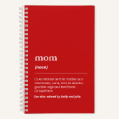 Red Mama Definition lustige Kindernamen Notizblock (Vorderseite)