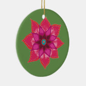Red Mandala Blume Art Circle Ornament (Rechts)