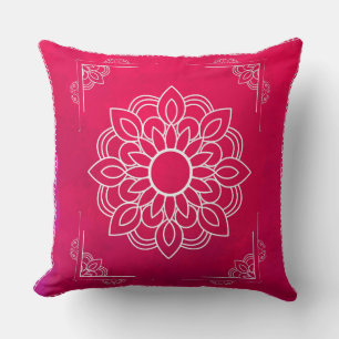 Red Mandala Decorative Pillow Kissen