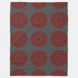 Red Mandala Fleecedecke