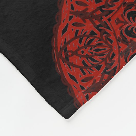 Red Mandala Fleecedecke (Ecke)