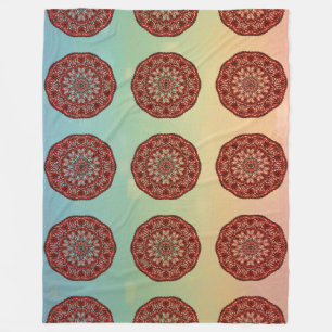 Red Mandala Fleecedecke