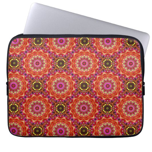 Red MANDALA Laptopschutzhülle (Vorderseite)