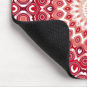 Red Mandala Medallion Bold Pattern Design Mousepad (Ecke)