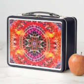 Red MANDALA Metall Brotdose (Beispiel)