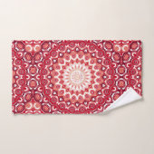 Red Mandala Muster in Fiery Gradient Badhandtuch Set (Handtuch)