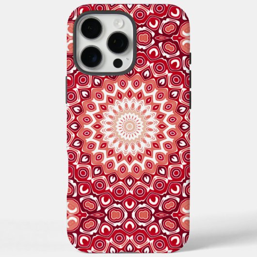 Red Mandala Muster in Fiery Gradient Case-Mate iPhone Hülle (Rückseite)