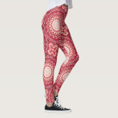 Red Mandala Muster in Fiery Gradient Leggings (Rechts)