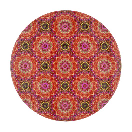 Red MANDALA Schneidebrett (Vorderseite)