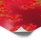 Red Mandelbrot Fraktal Poster (Ecke)