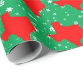 Red Map von Texas Pattern Weihnachten Geschenkpapier (Rolleneckpunkt)