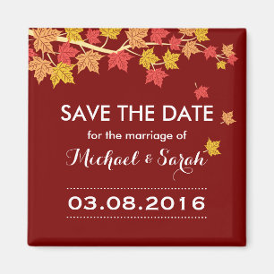 Red Maple Blätter Hochzeit im Herbst Magnet