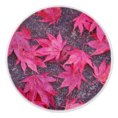 Red Maple Blätter Keramik Knob Keramikknauf (Vorderseite)