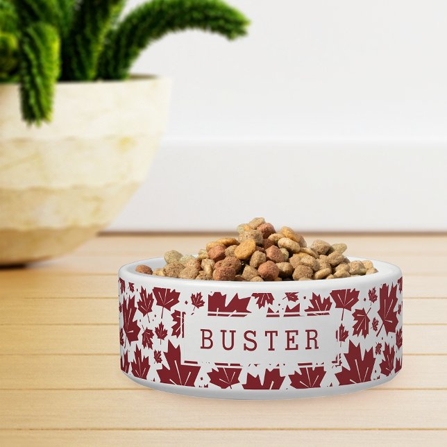 Red Maple Blätter Muster Personalisiert Napf (Von Creator hochgeladen)